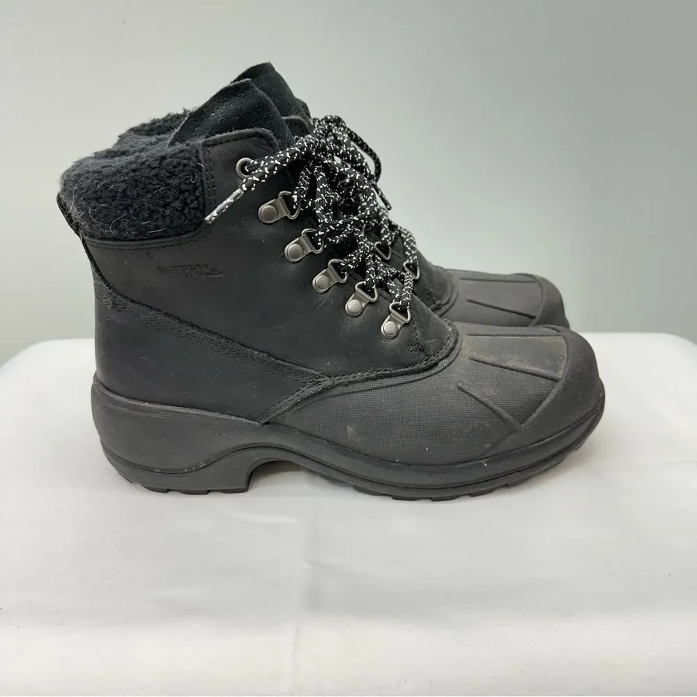 Wolverine EPX water resistant black leather winter work boots women's‎ 10.